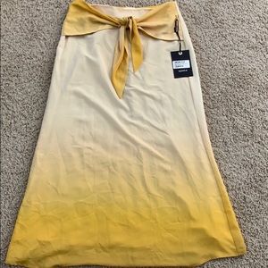 NEW 4si3nna rosaleen yellow ombré skirt